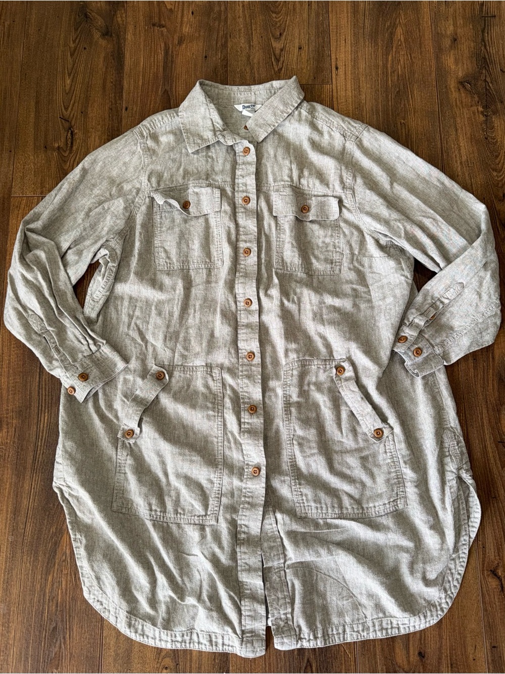 Duluth Trading Women’s Artisan Hemp Tunic Shirt Light Beige Size 1X
